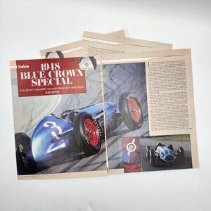 Road And Track 1948 Blue Crown Special Indy Car June 1986 Magazine Article